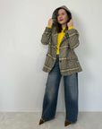 Tensione In - Giacca cappotto con cappuccio moro/giallo