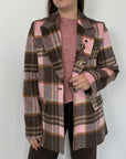 SusyMix - Giacca check moro e rosa