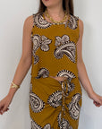 SusyMix - Canotta crop paisley senape