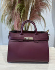 Civico23 - Borsa kelly vera pelle vino