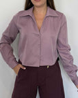 Two Way - Camicia cropped cipria