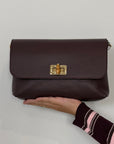 Civico23 - Borsa in vera pelle bamboo vino