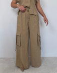 Tensione In - Pantalone cupro cargo