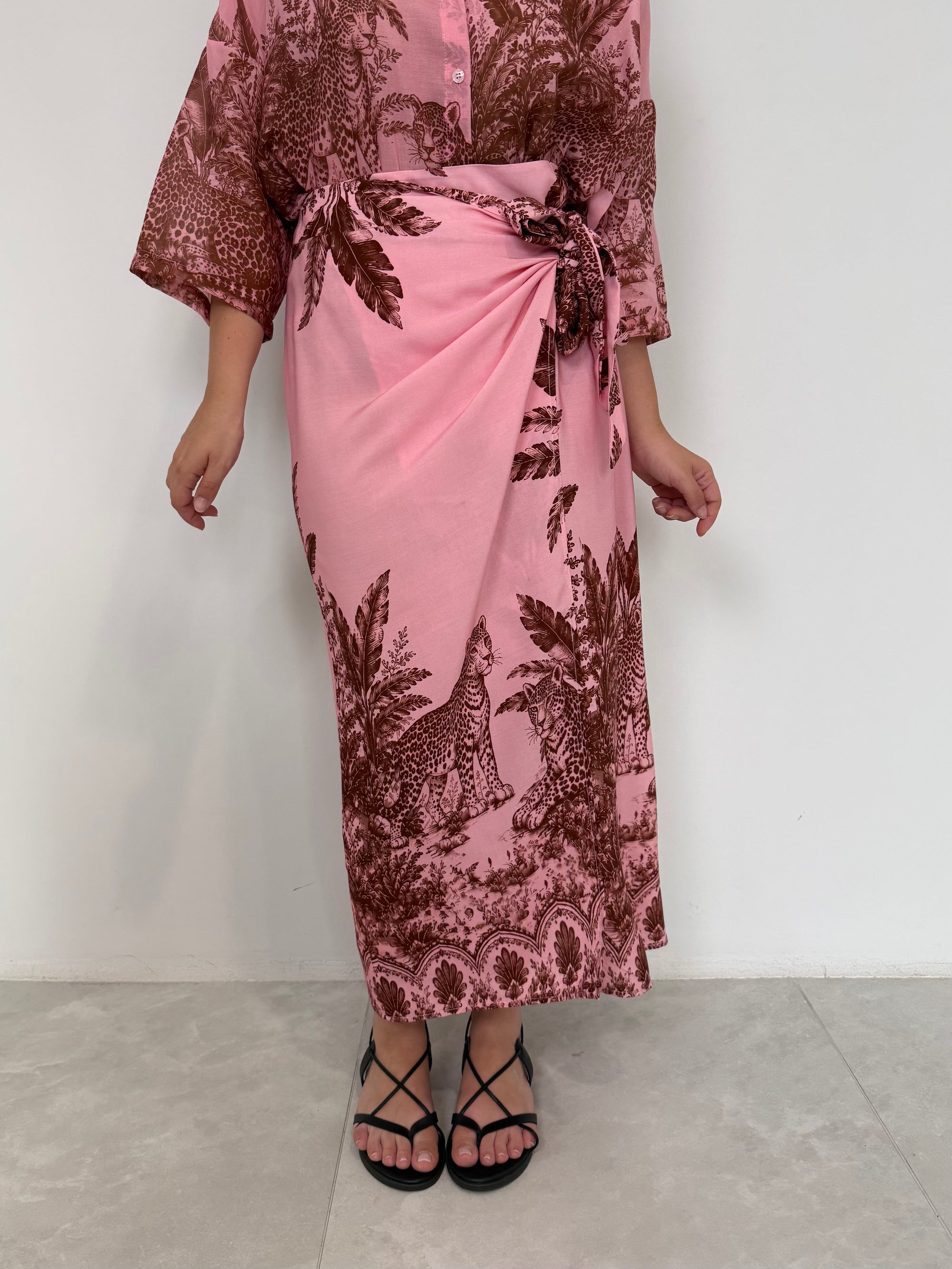 Tensione In - Gonna portafoglio jungle rosa