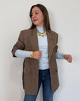 SusyMix - Giacca over casha con cintura in vita