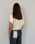 Havoene- Gilet in maglia panna