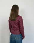 SusyMix - Giubbino slim in ecopelle bordeaux