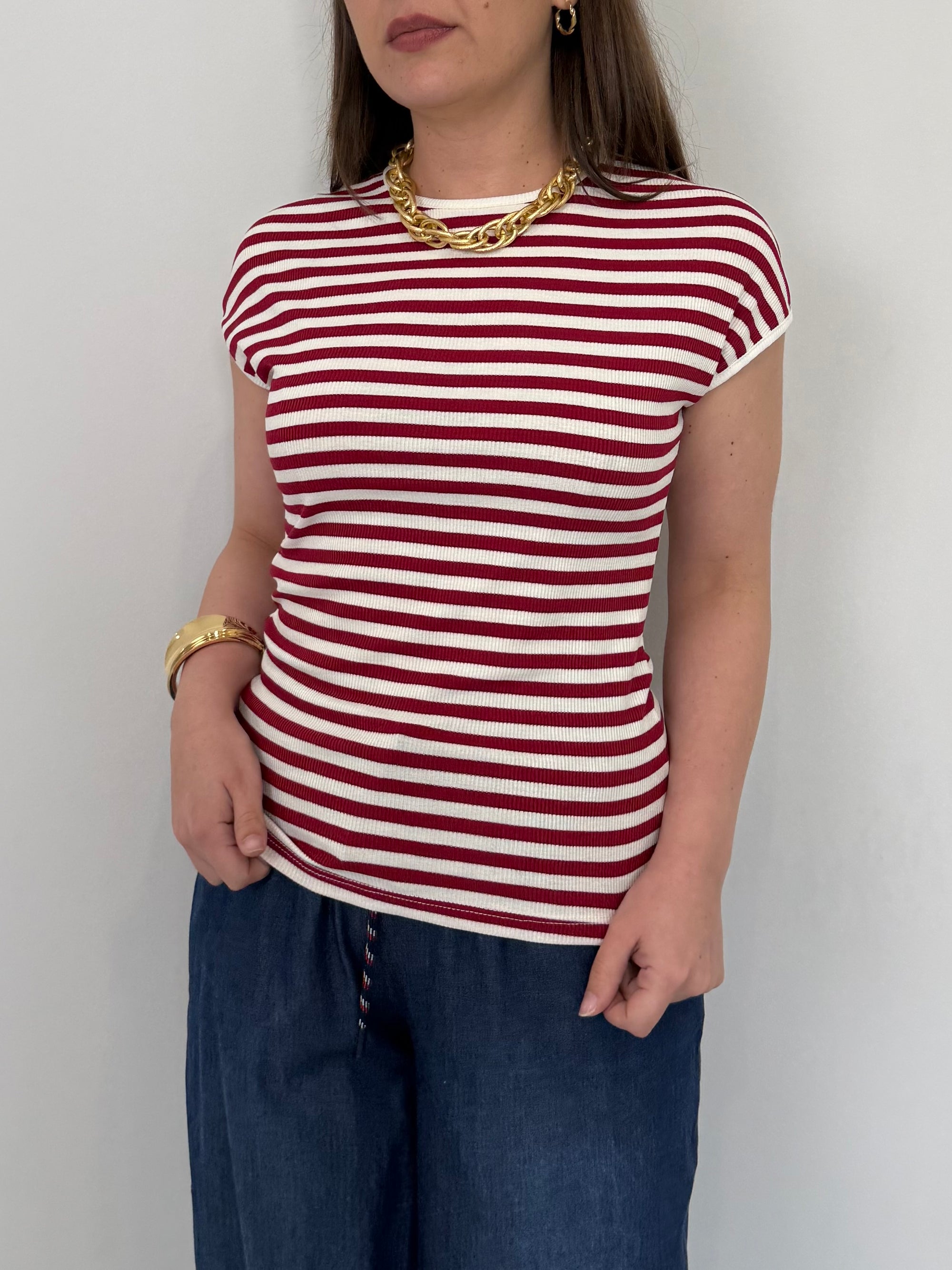 Haveone - Maglia slim con riga india