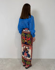 Tensione In - Gonna pareo lunga pappagalli blu