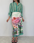 Haveone - Gonna pareo lunga giaguaro e orchidea