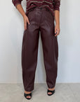 SusyMix - Pantalone similpelle no stellina vino