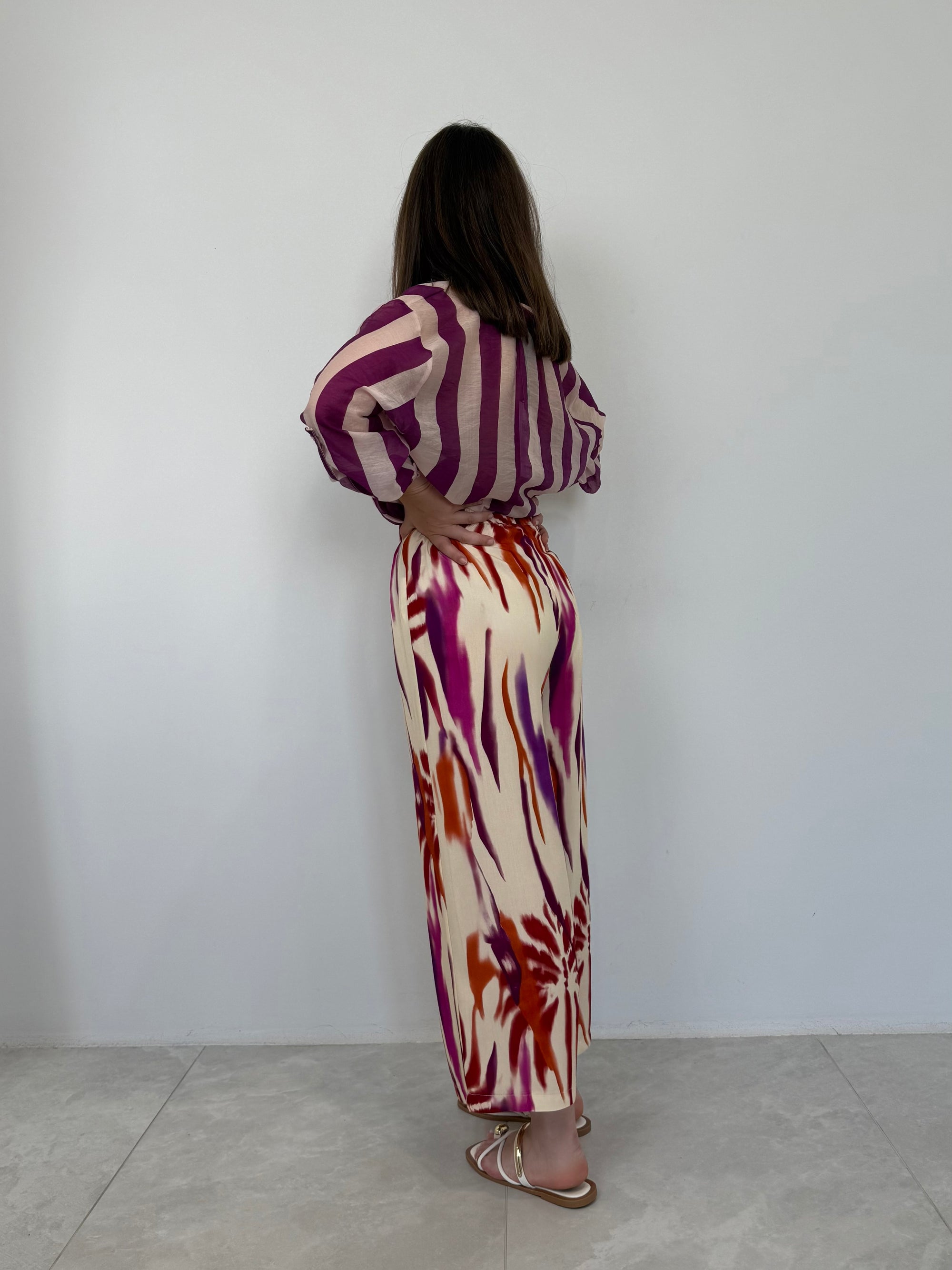 Haveone - Pantalone tropical multicolor