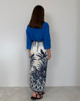 Tensione In - Gonna pareo lunga jungle blu