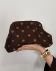 Civico23 - Borsa pouf pois moro/tabacco