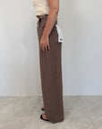 Haveone - Pantalone bella in lino moro