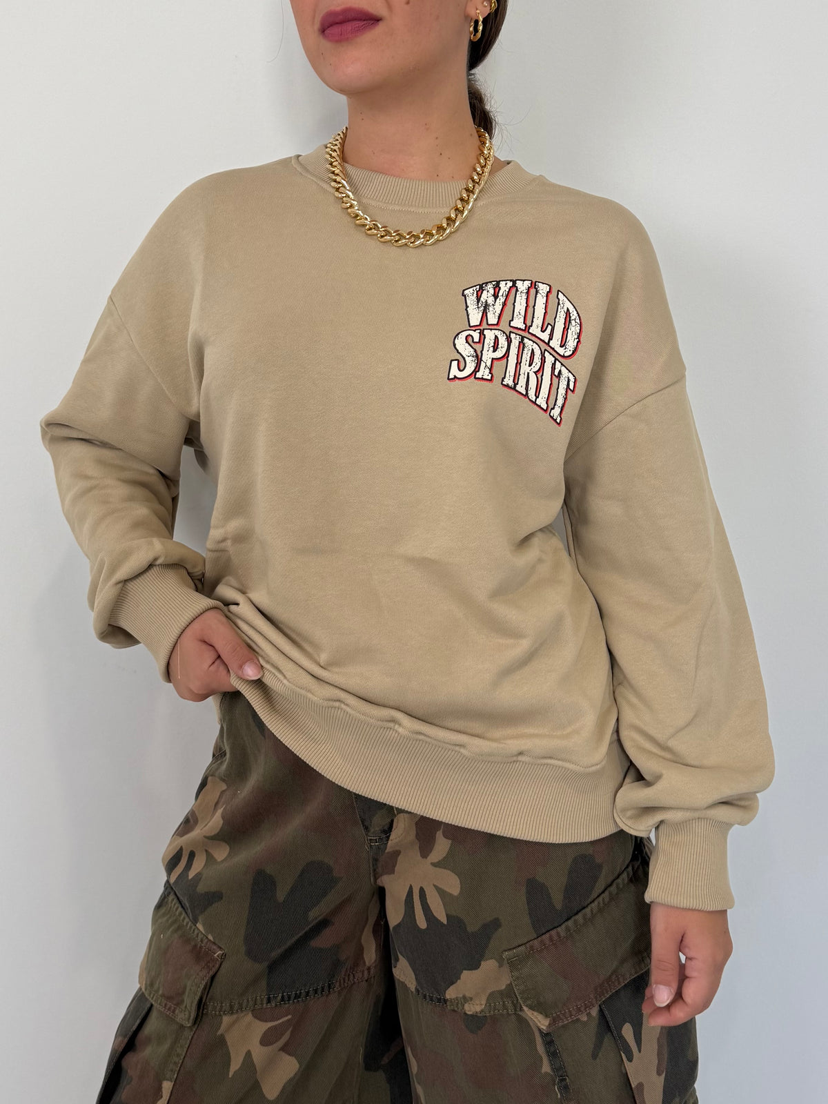 Haveone - Felpa wild spirit sabbia