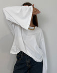 Haveone - Maglia manica trapezio bianca