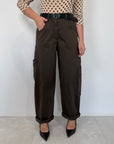 SusyMix - Pantalone ovetto cargo moro