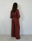 Haveone - Pantalone millerighe amarena