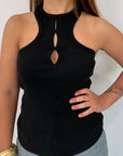 Haveone - Canotta vogatore cutout nera
