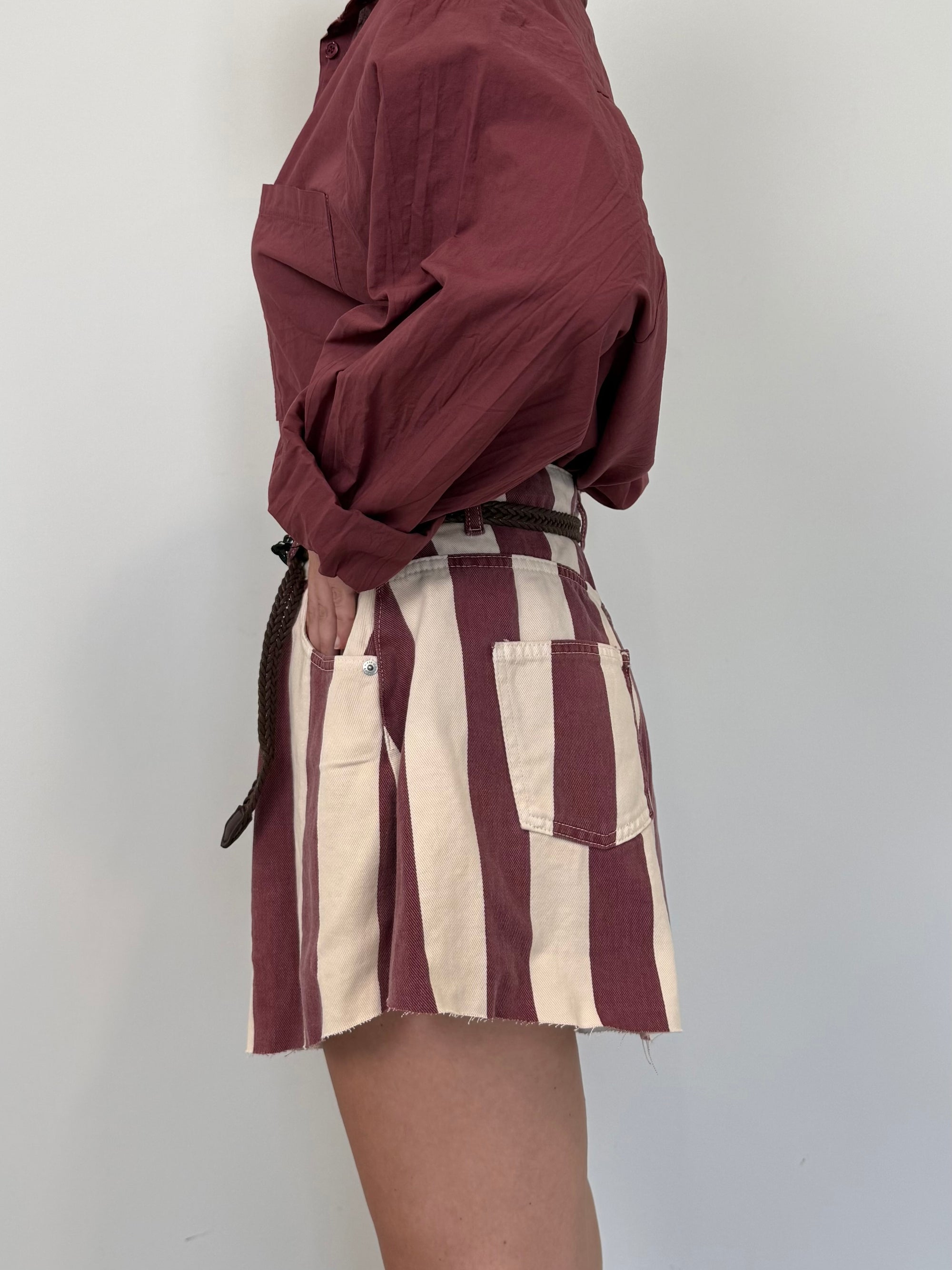 Haveone - Short Ivy farfalla righe
