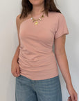 Haveone - T-shirt monospalla rosa