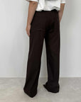 Two Way - Pantalone full length con laccio moka