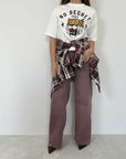 Please - Jeans Zoe stone wash bordeaux