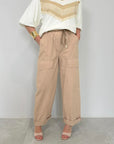 SusyMix - Pantalone cargo beige