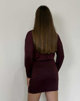 Two Way - Abito a tubino con anello bordeaux
