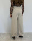 SusyMix - Pantalone con catena panna