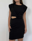 Haveone - Abito tubino cutout nero