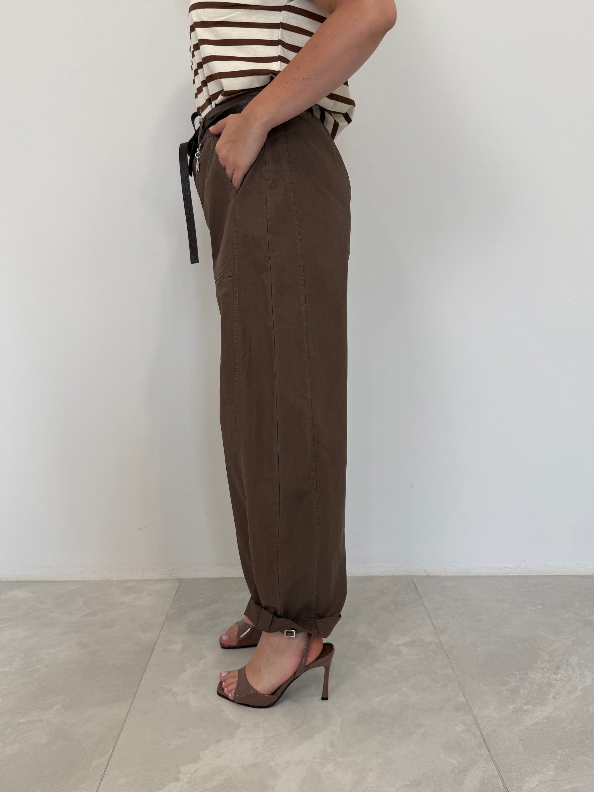 SusyMix - Pantalone con stellina LT moro