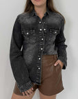 SusyMix - Camicia in denim grigio