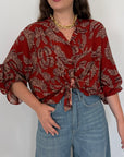 Haveone - Camicia in viscosa etnica india