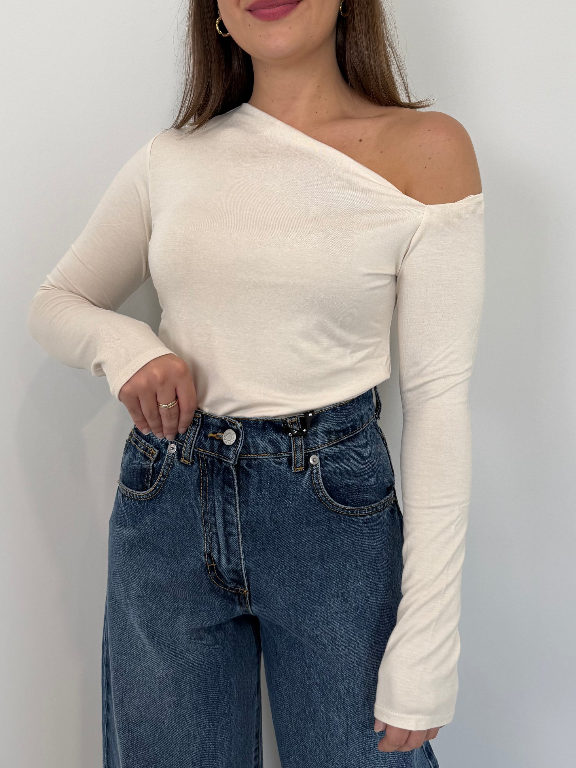 SusyMix - Maglia cutout panna