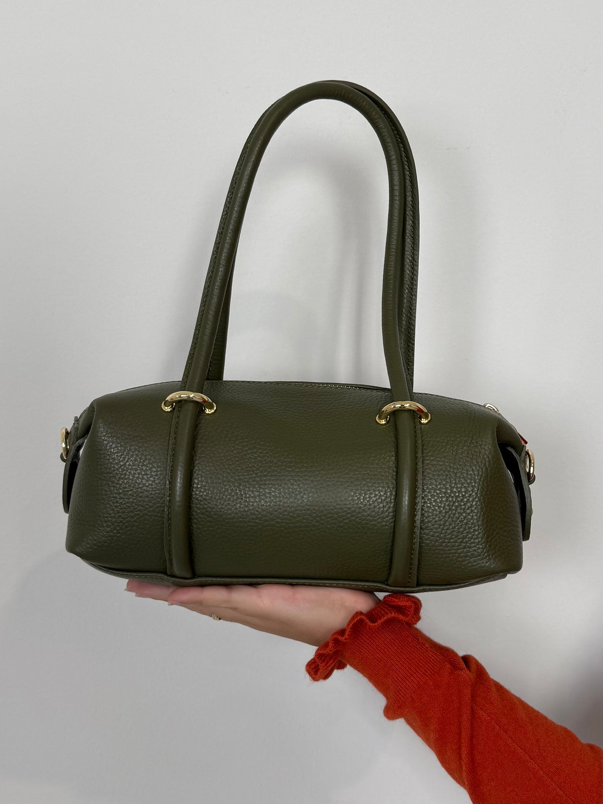 Civico23 - Borsa a spalla in vera pelle verde