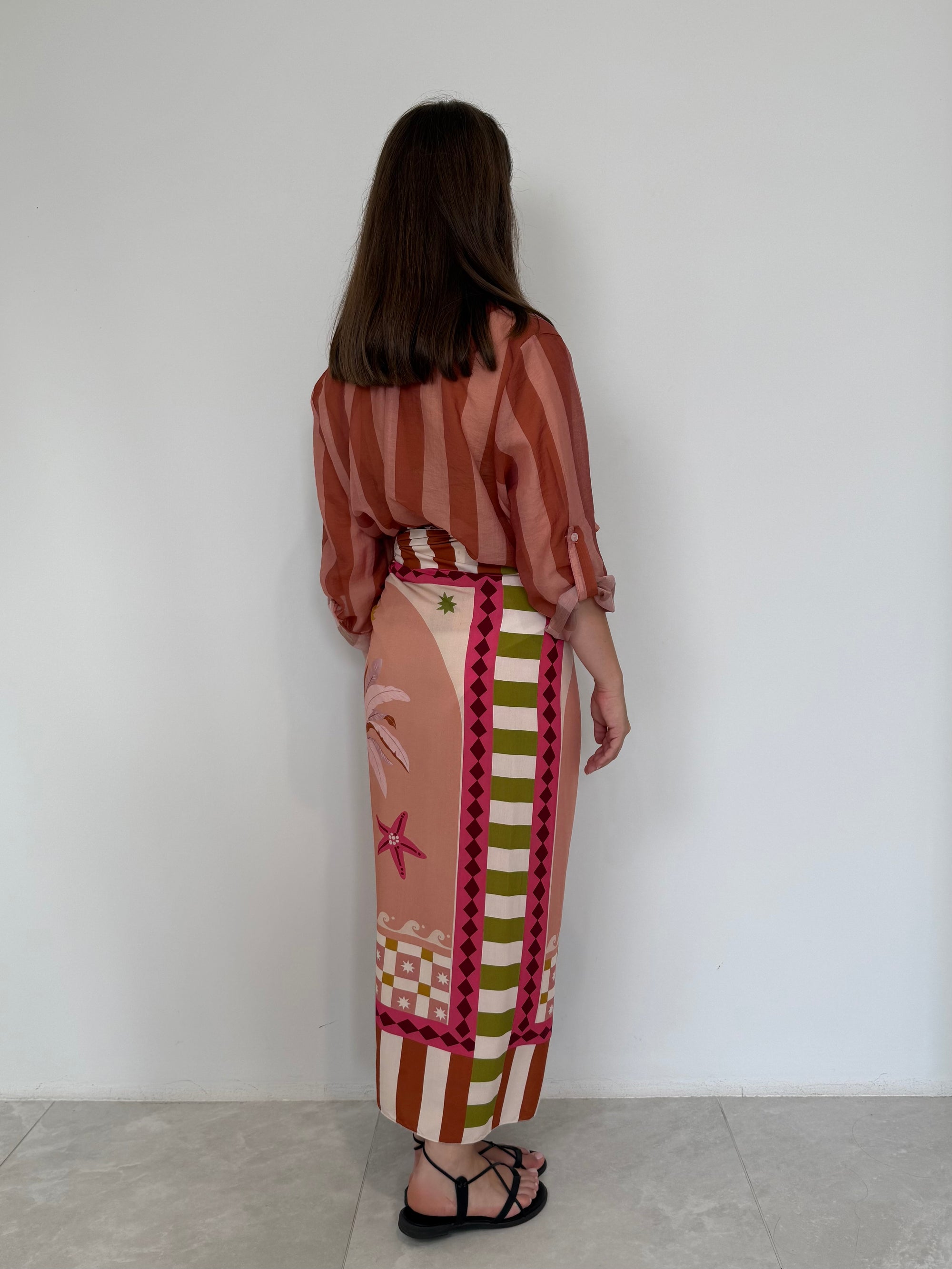 Haveone - Gonna pareo lunga palme rosa