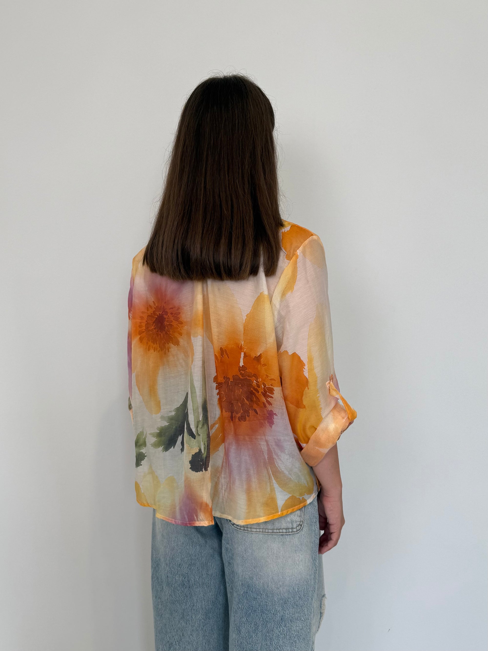 Haveone - Camicia acquerello arancio