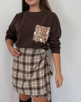 SusyMix - Felpa con tasca paillettes moro