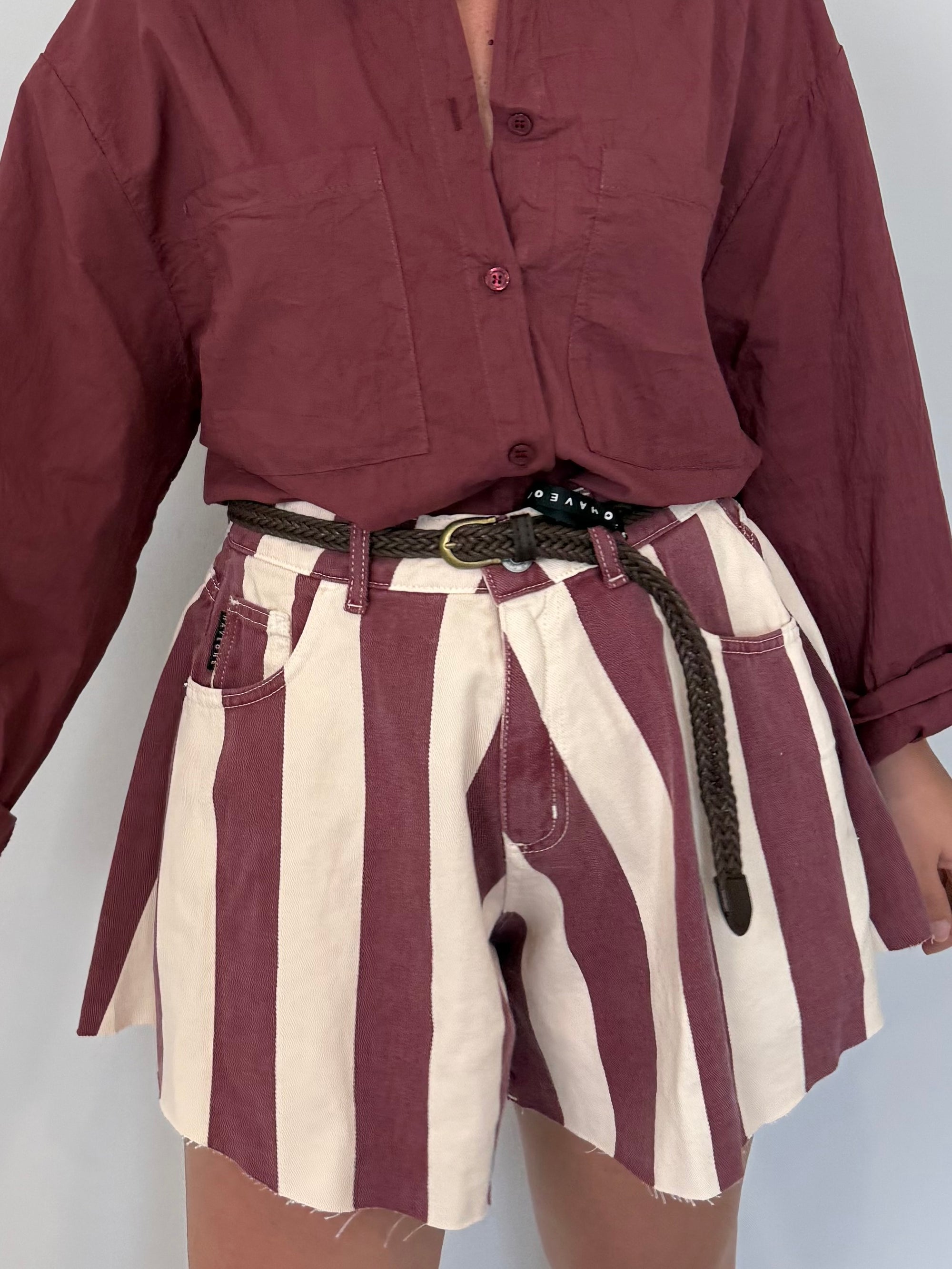 Haveone - Short Ivy farfalla righe