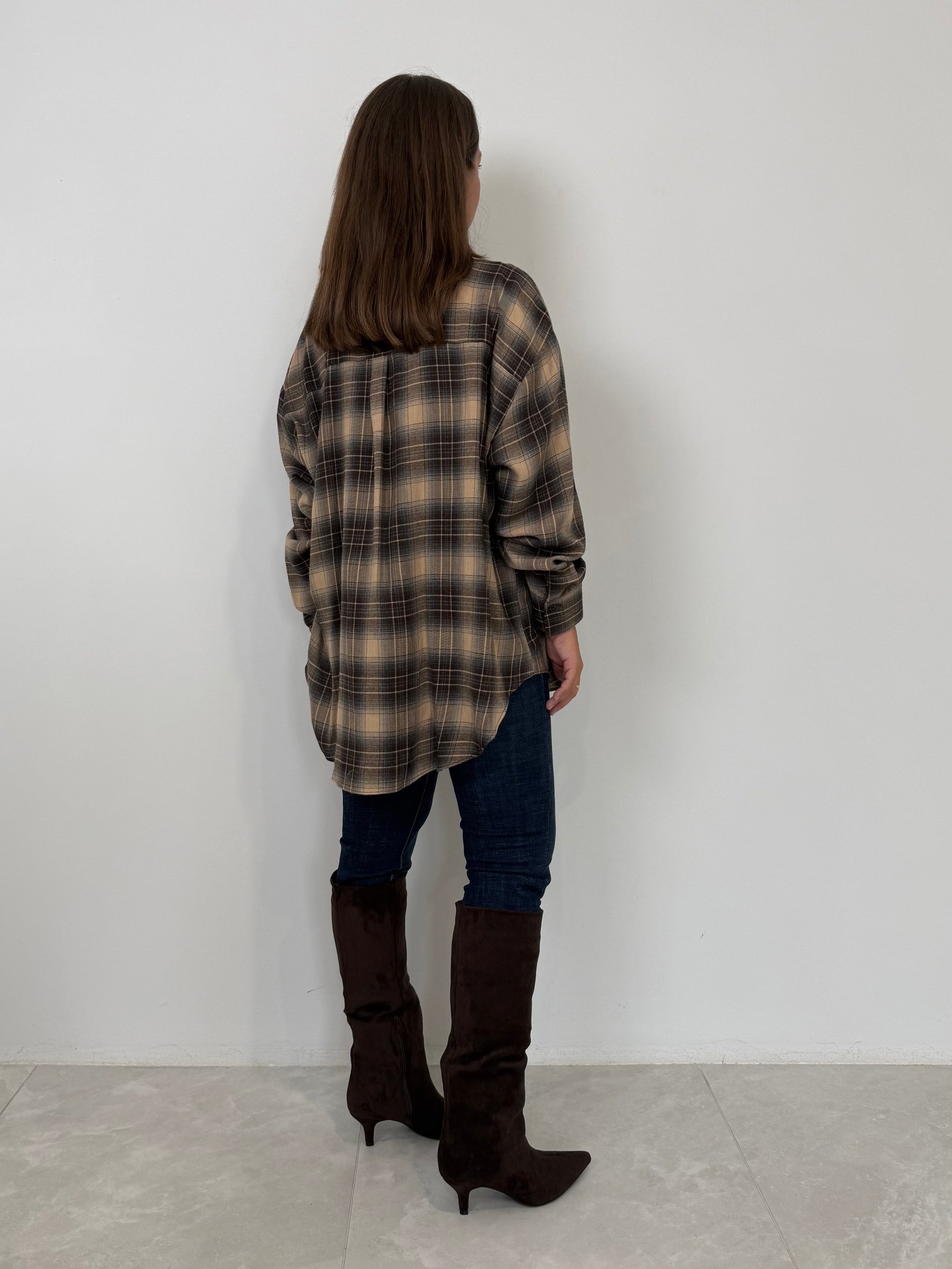SusyMix - Camicia check tortora