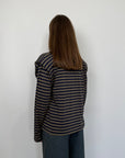 Haveone - Maglia spalline righe fango