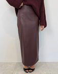 Haveone - Gonna ecopelle cocco bordeaux