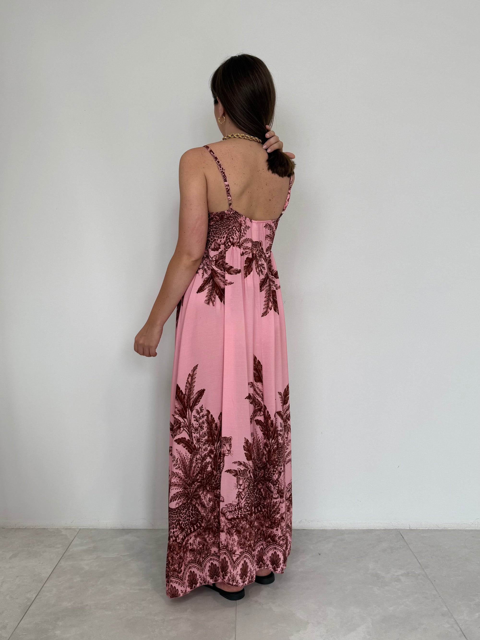 Tensione In - Abito jungle rosa moro
