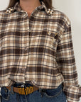 Civico23 - Camicia in flanella con spille beige
