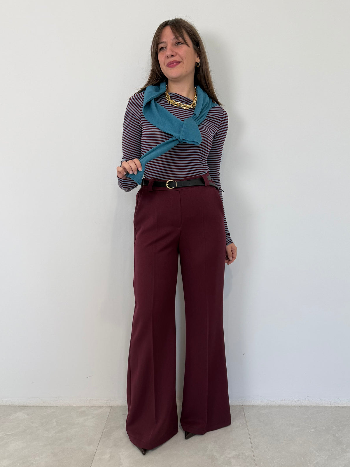 SusyMix - Pantalone flare barolo