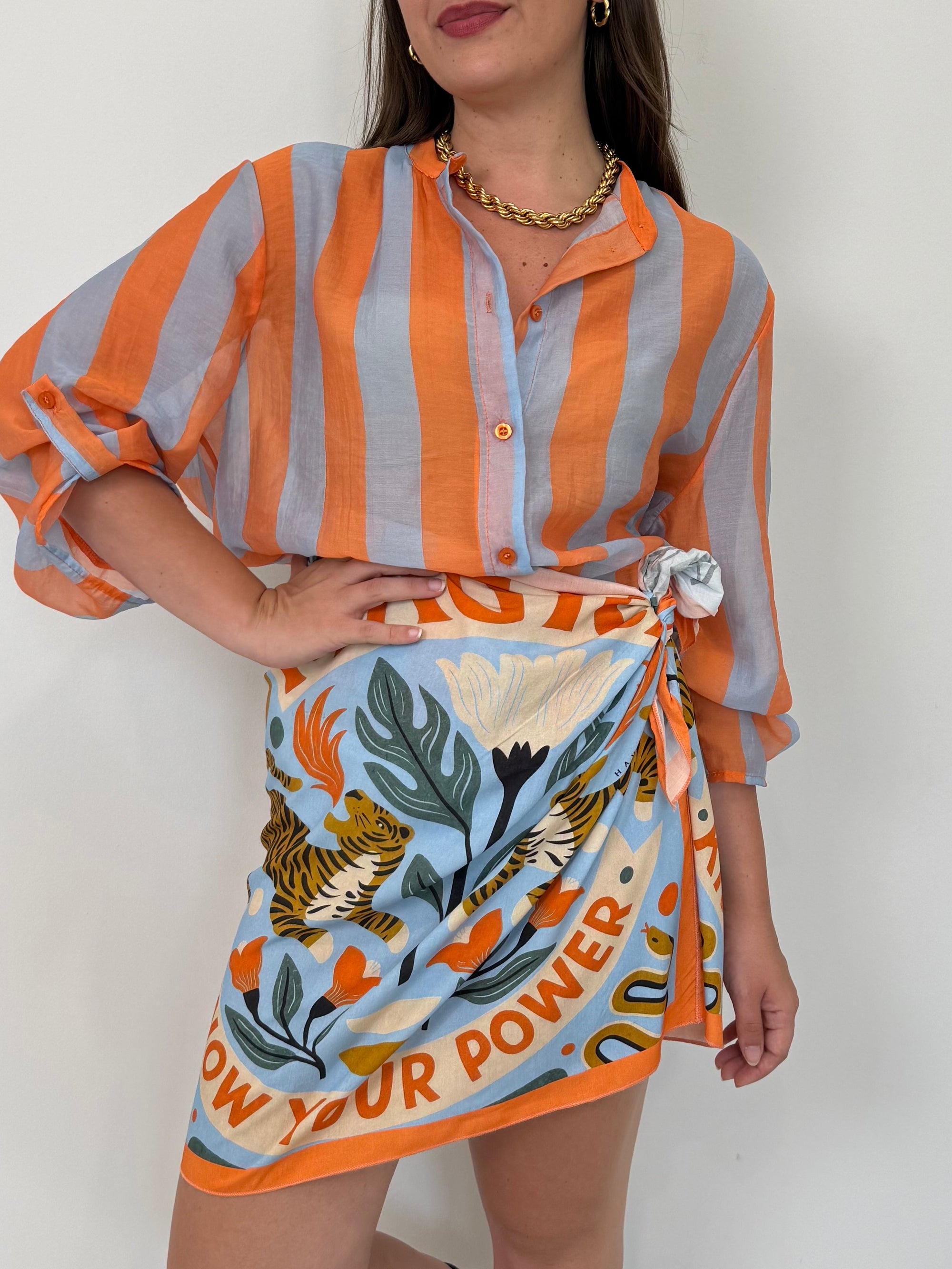 Haveone - Gonna pareo tigri arancio