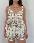 Kontatto - Short in paillettes bianco