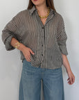 Tensione In - Camicia millerighe nera